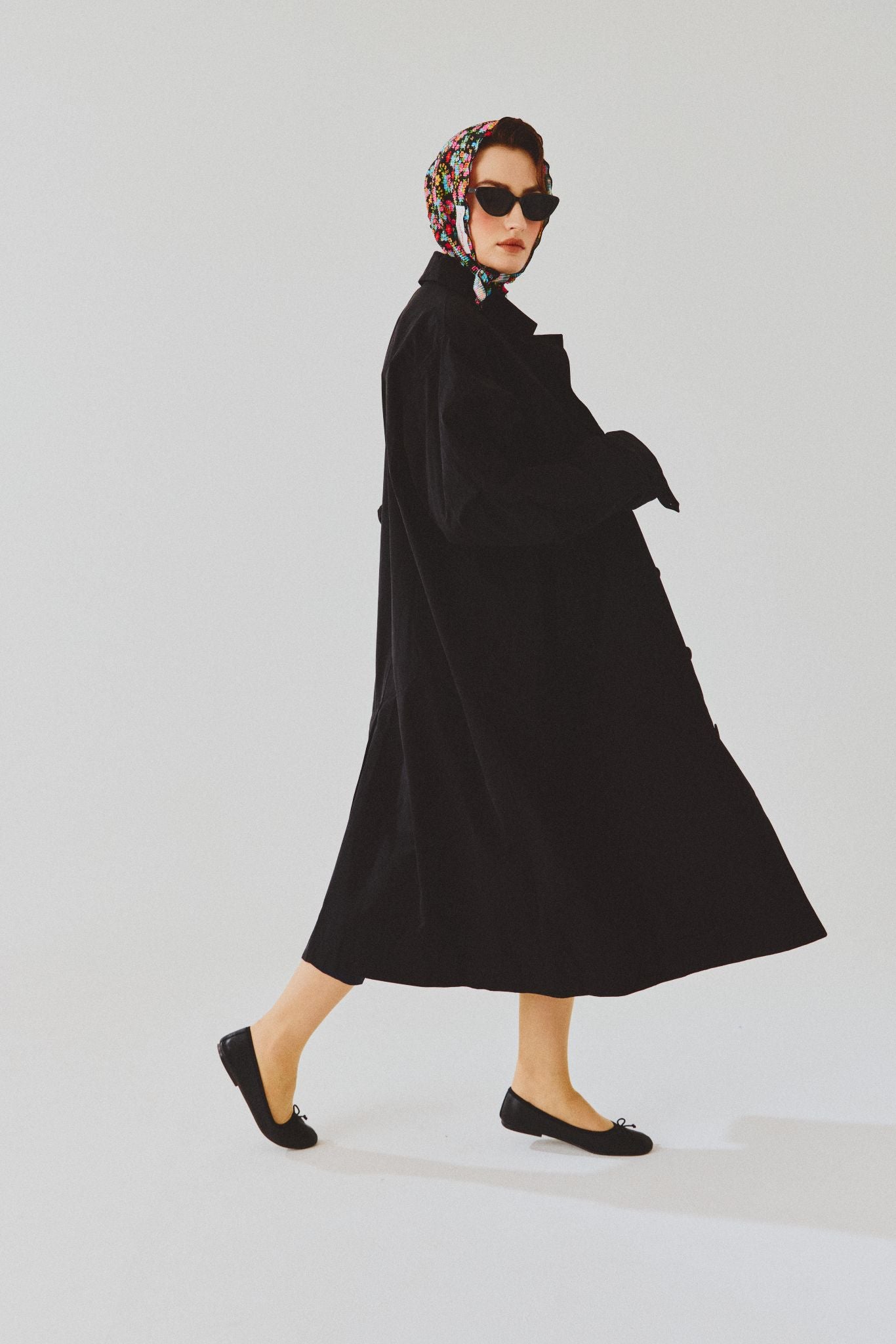 Sigature London Plane Water Repellent Trench Coat Black