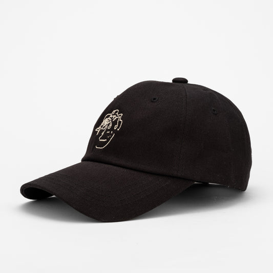 frenchboyfriend black hat with white embroidery logo