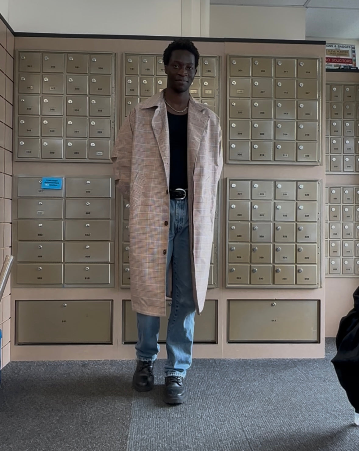 Berlin Checked Trench Coat Pink Limited Edition