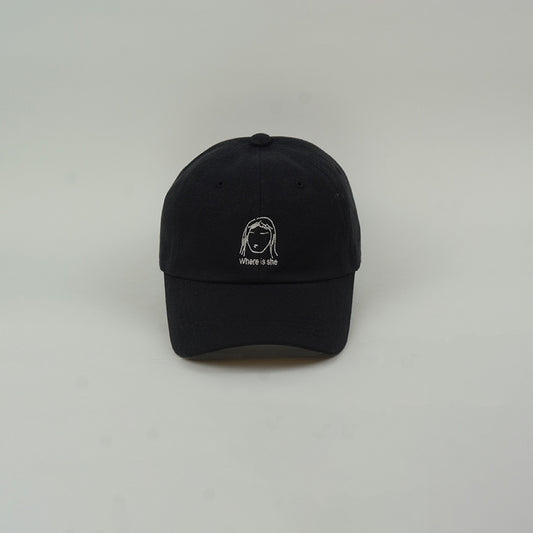 frenchboyfriend Signature "Where is She " Embroidery  Black Hat