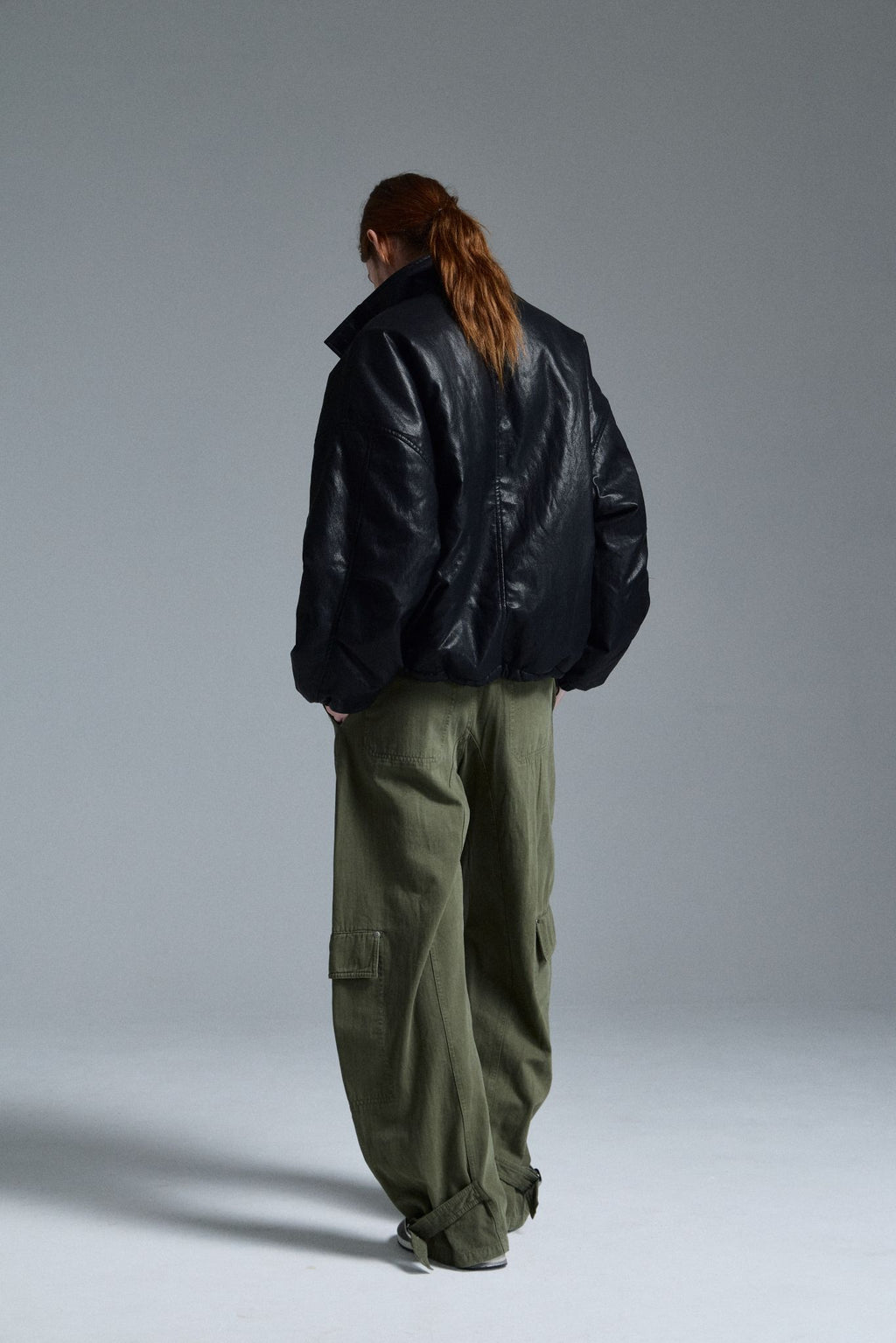 Douillet -  Black Faux Leather Bomber