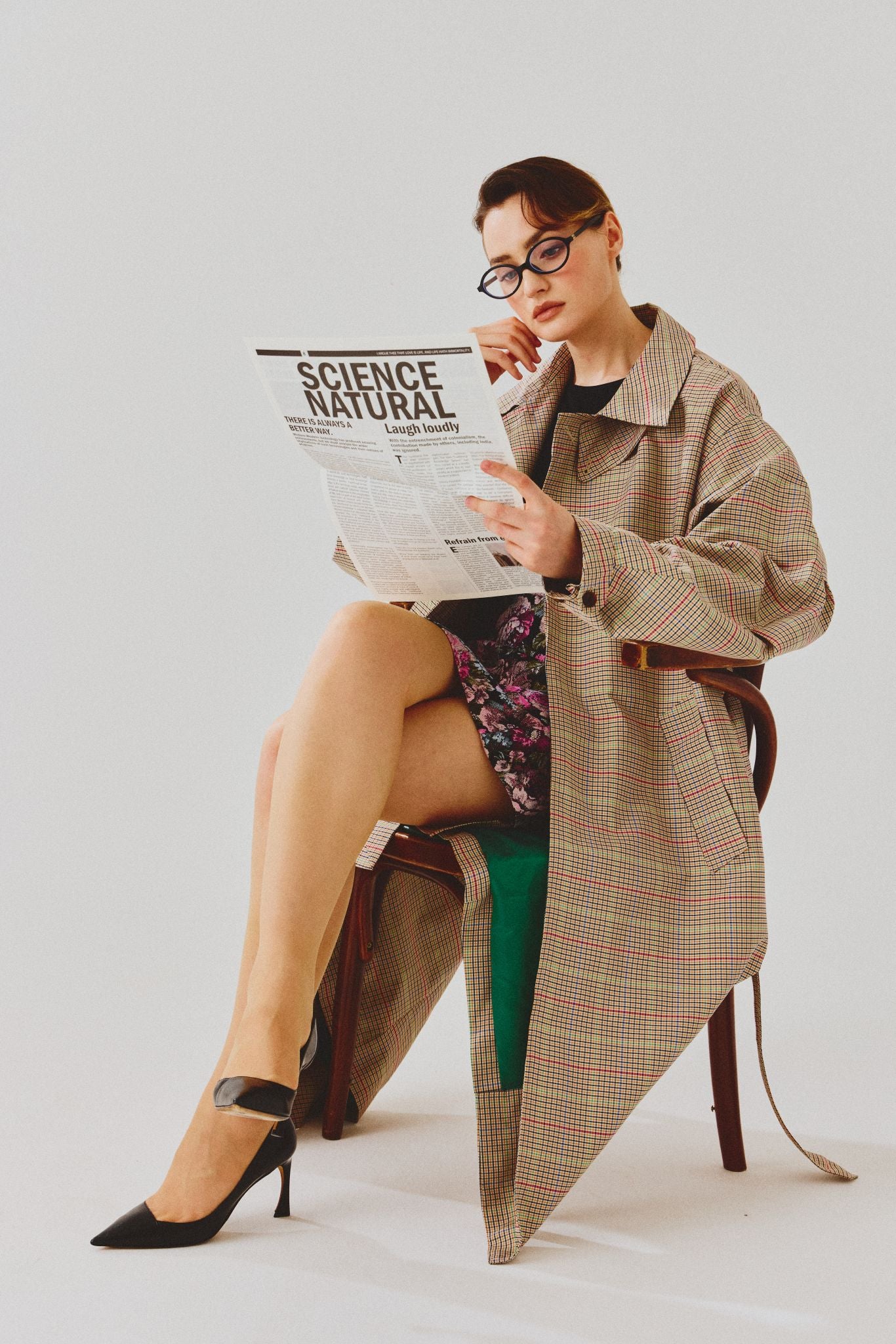 Berlin Checked Trench Coat Green Limited Edition