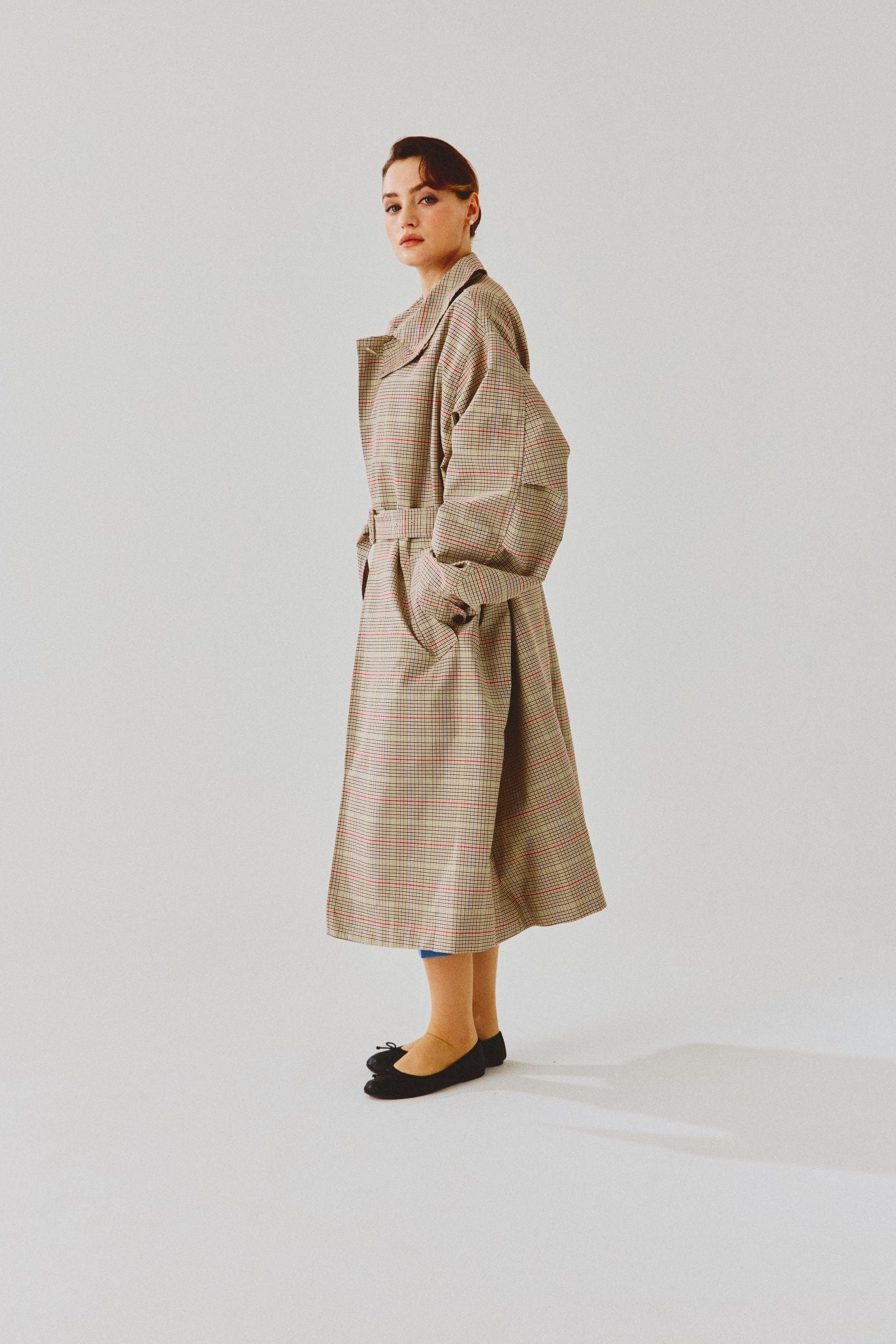 Berlin Checked Trench Coat Green Limited Edition