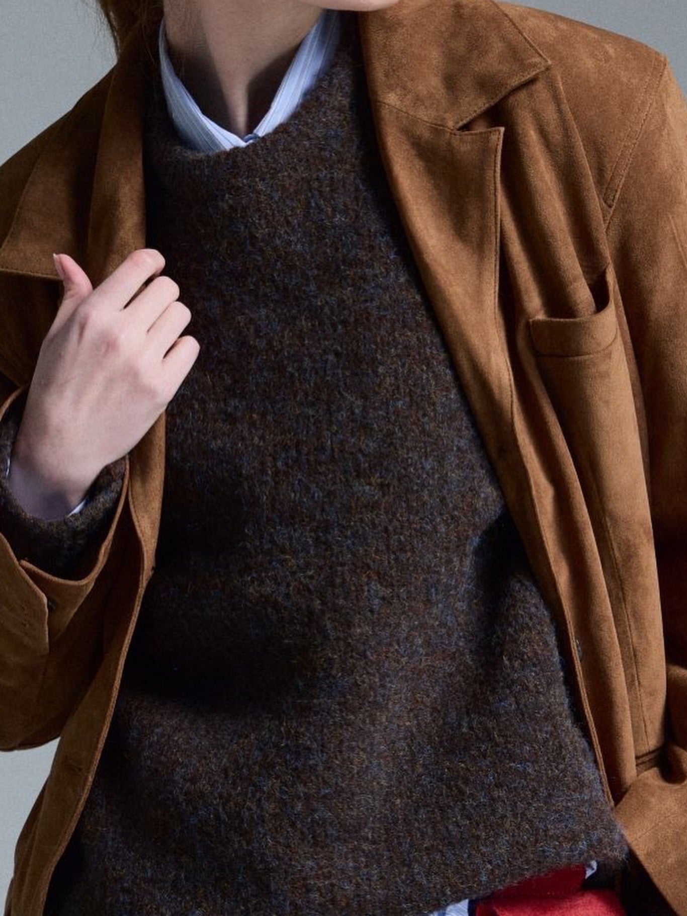 Cocoa Brown Brushed knit