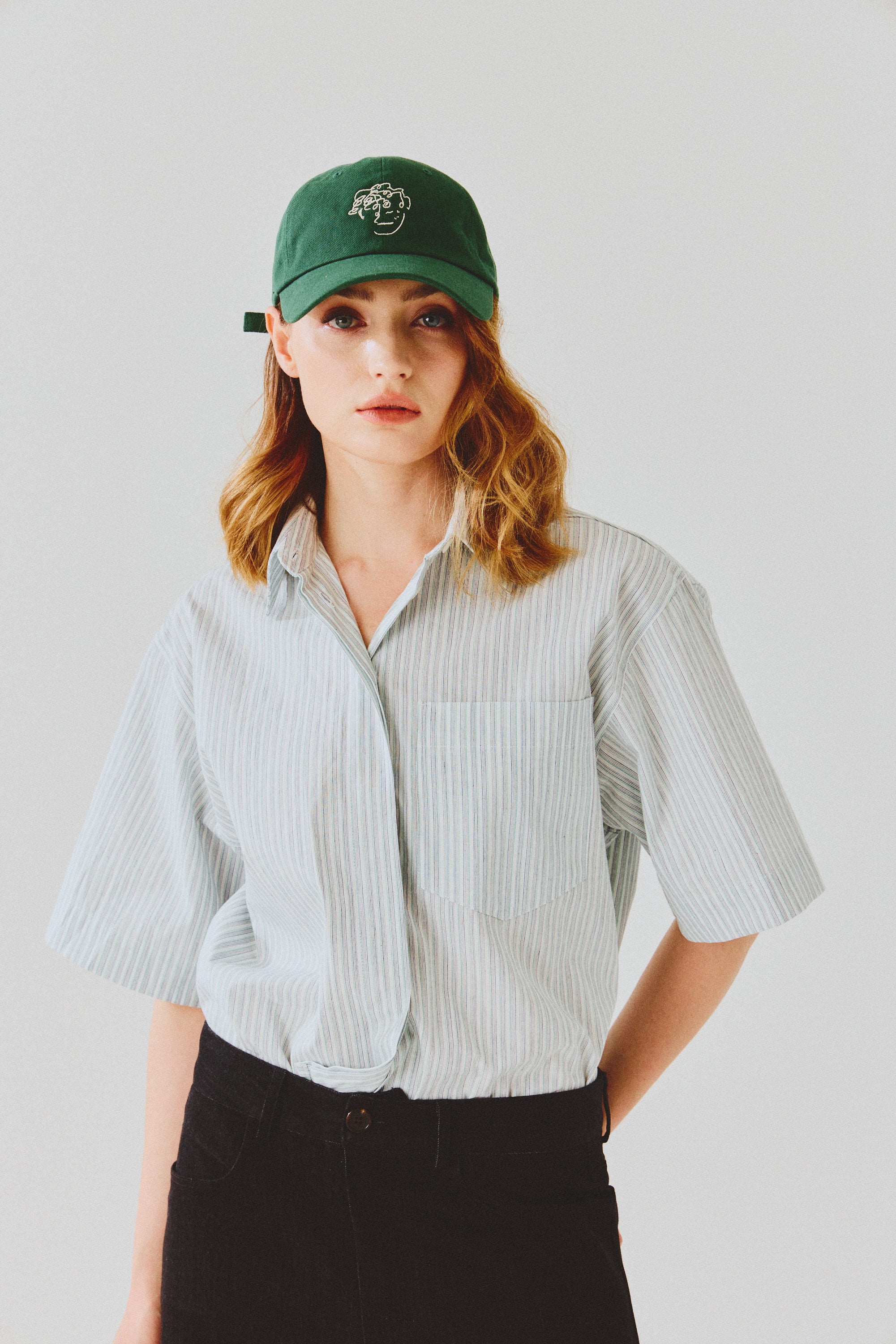 frenchboyfriend signature green with white logo embroidery hat