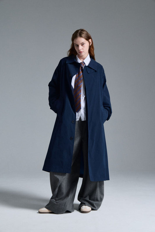 London Plane  Water Repellent Trench coat Navy