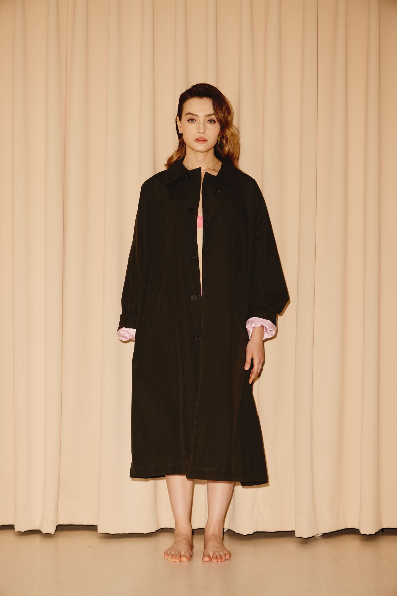 Hunter Green London Plane Water Repellent Trench Coat