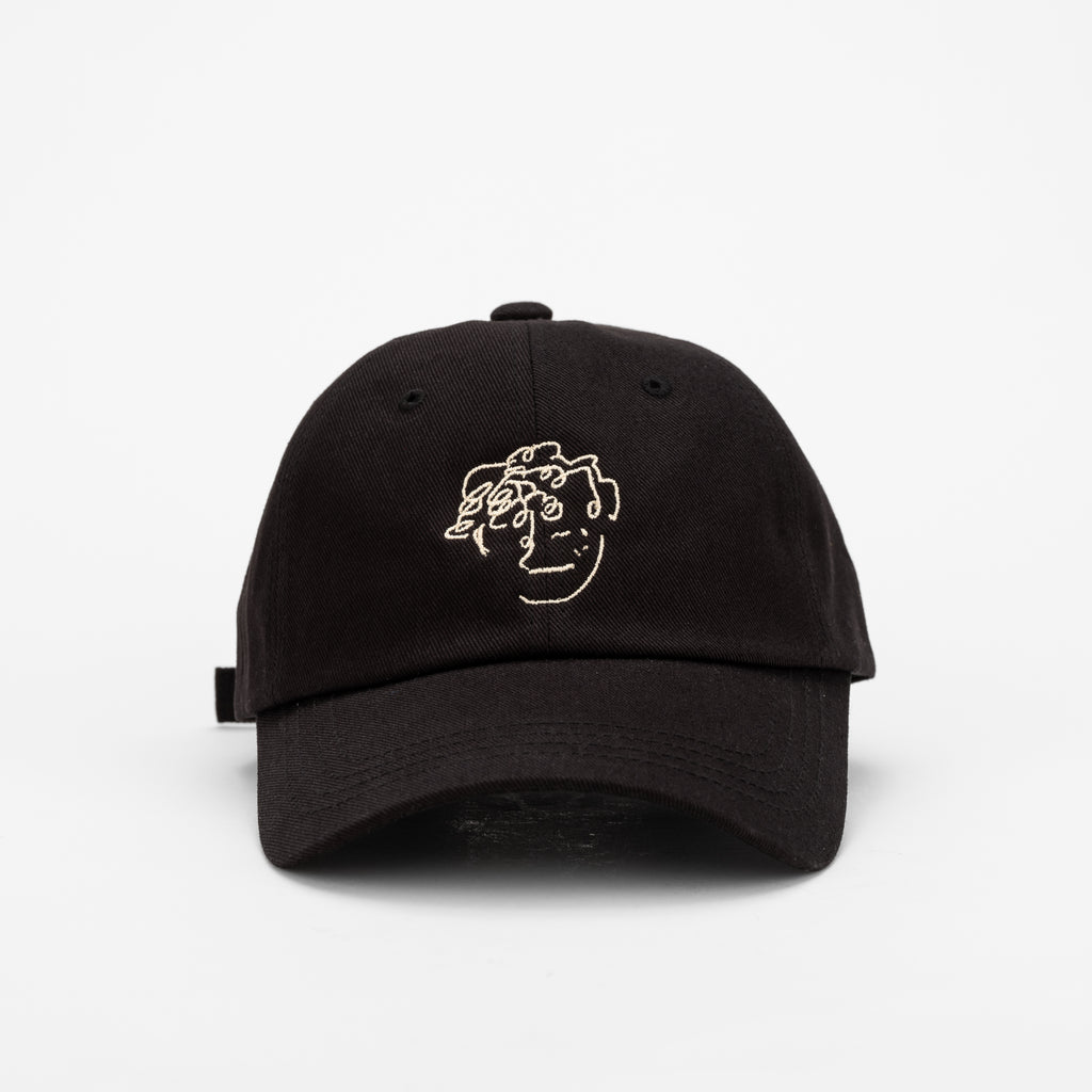 frenchboyfriend black hat with white embroidery logo