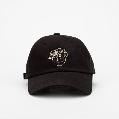 frenchboyfriend black hat with white embroidery logo