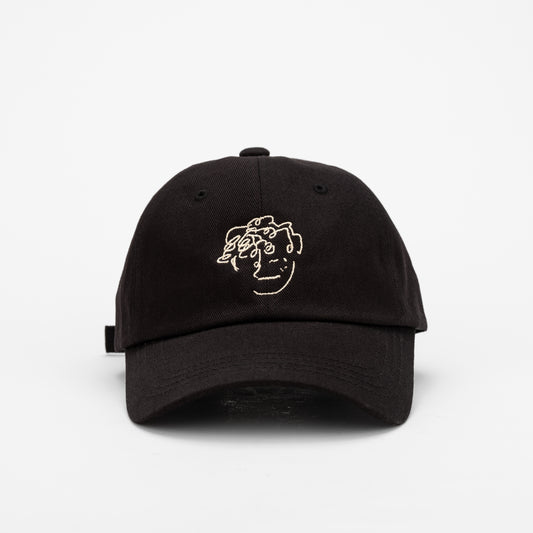 frenchboyfriend black hat with white embroidery logo
