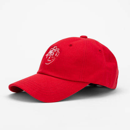 frenchboyfriend signature logo red with white embroidery hat