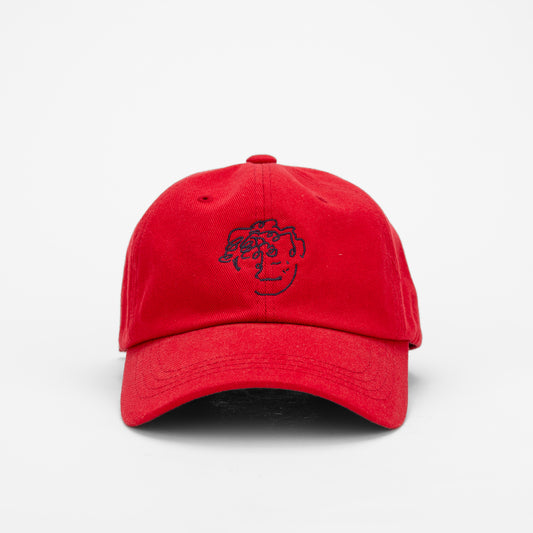 frenchboyfriend signature red hat with navy embroidery logo