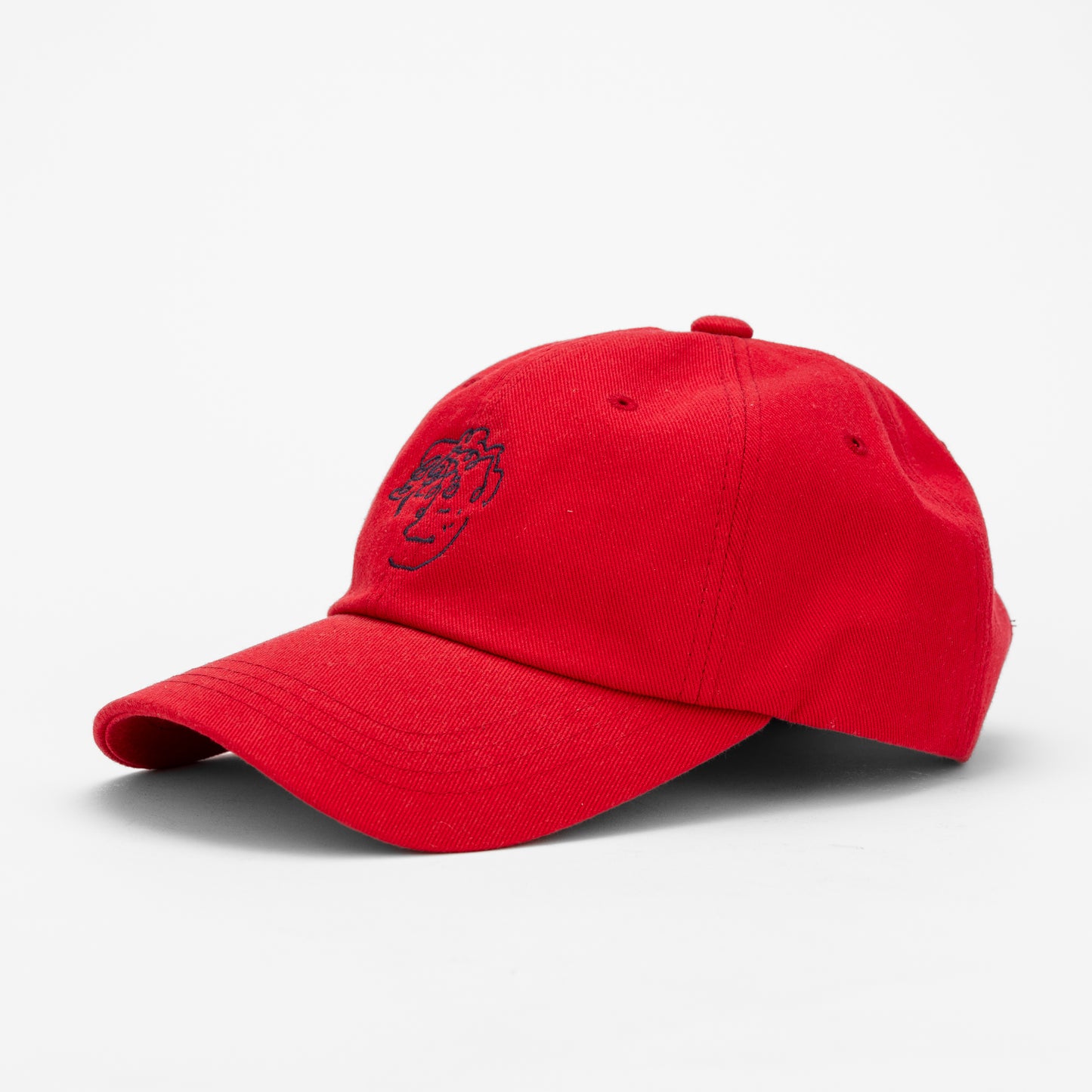 frenchboyfriend signature red hat with navy embroidery logo