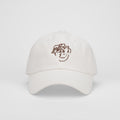 frenchboyfriend white hat with brown embroidery logo