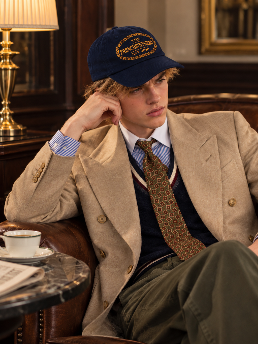 FrenchBoyfriend Signature Navy Cap Color: Navy / Gold Campaign: GOLDEN ERA