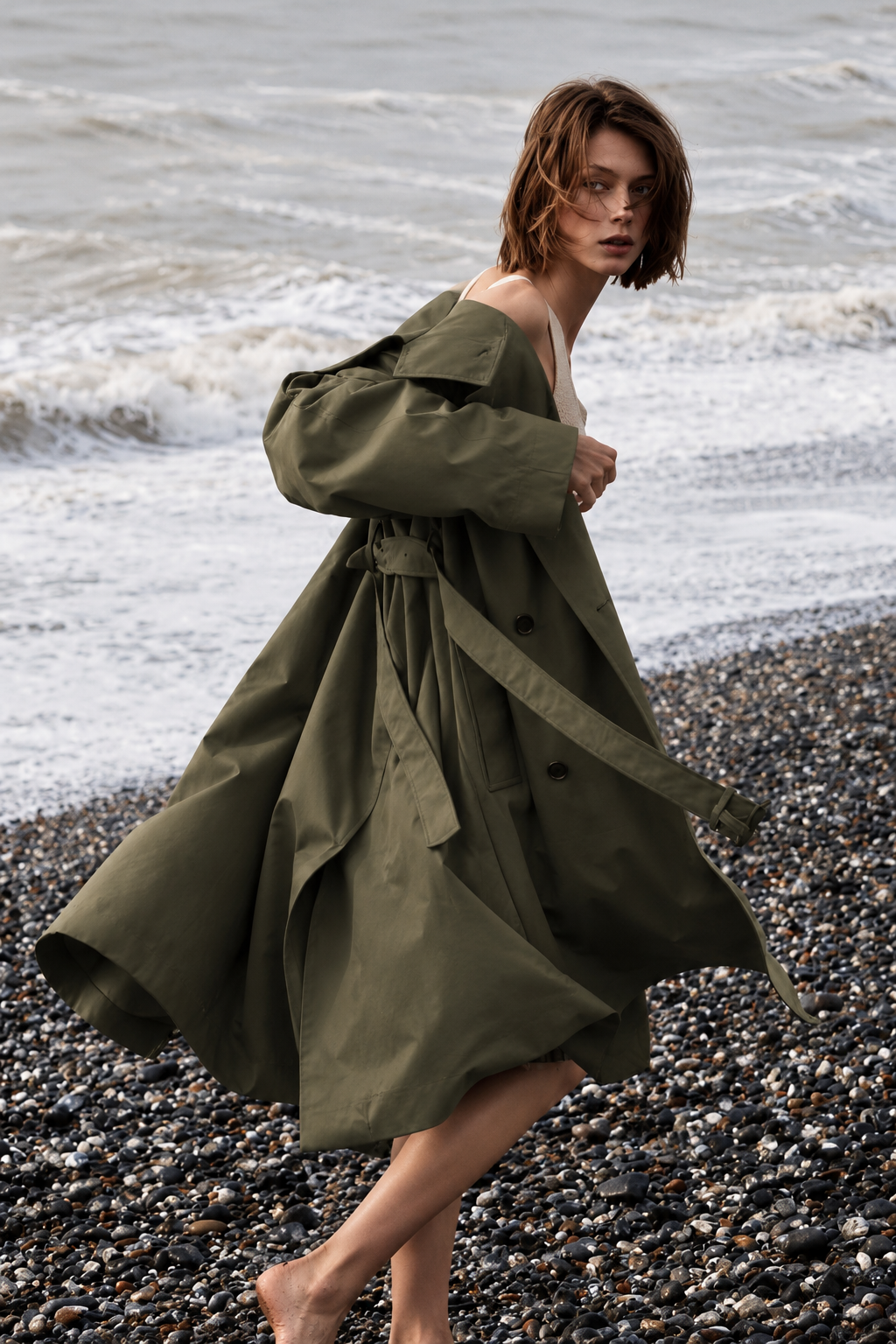 Olive London Plane Trench
