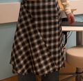 The Black Check Wrap Skirt