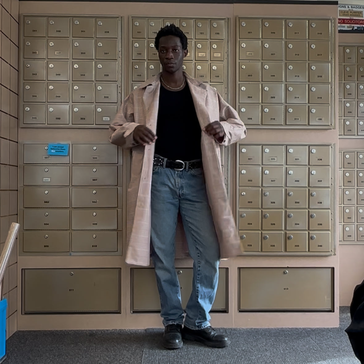 Berlin Checked Trench Coat Pink Limited Edition