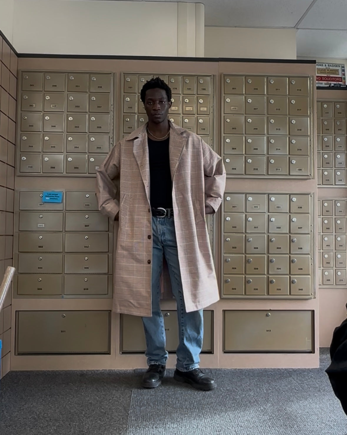 Berlin Checked Trench Coat Pink Limited Edition