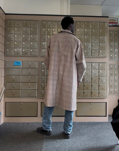 Berlin Checked Trench Coat Pink Limited Edition