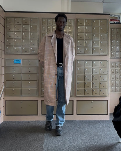 Berlin Checked Trench Coat Pink Limited Edition