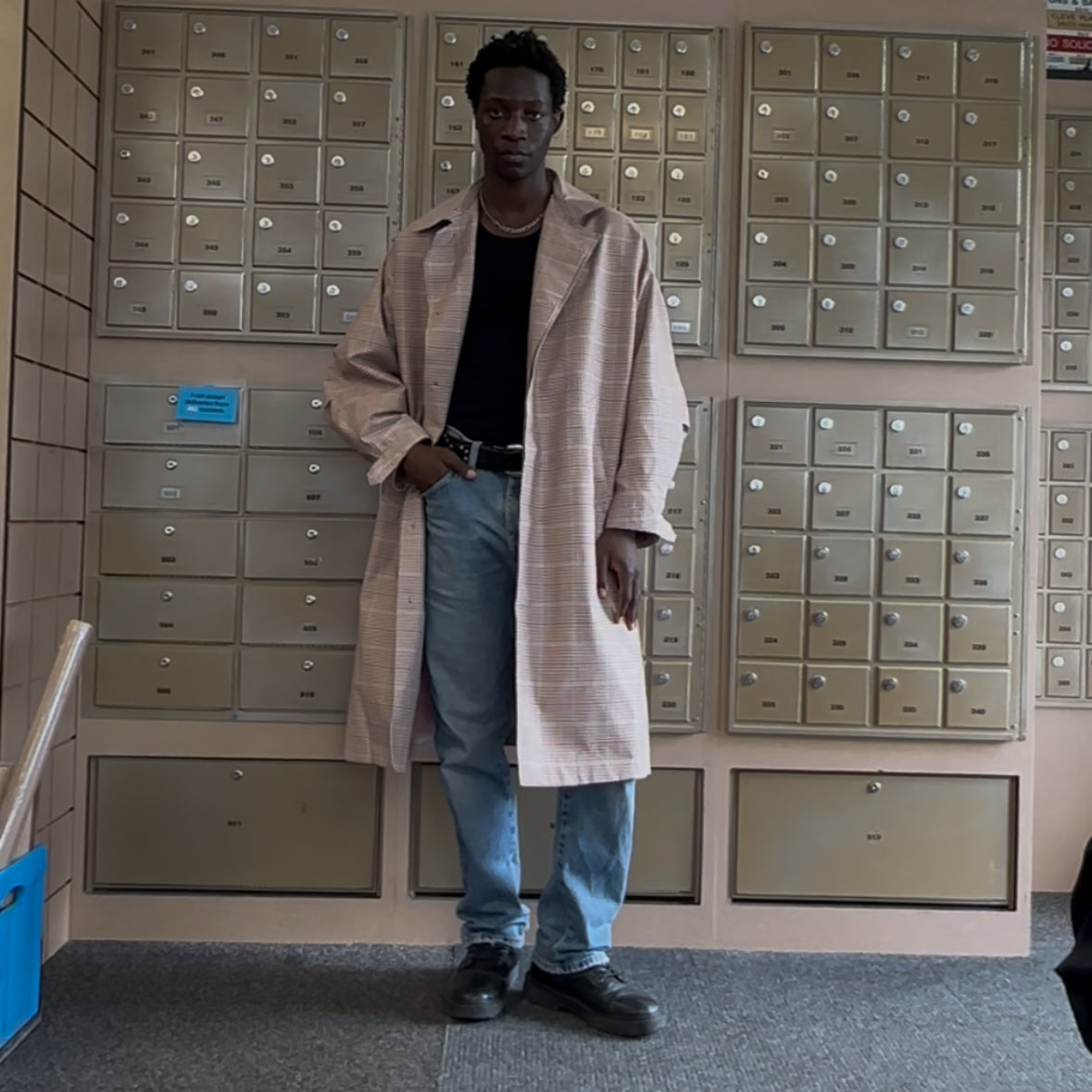 Berlin Checked Trench Coat Pink Limited Edition