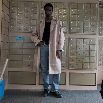 Berlin Checked Trench Coat Pink Limited Edition