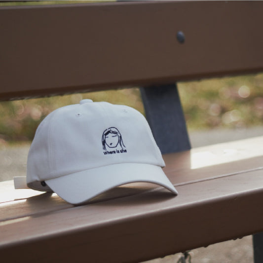 frenchboyfriend Signature "Where is She" Embroidery  White Hat