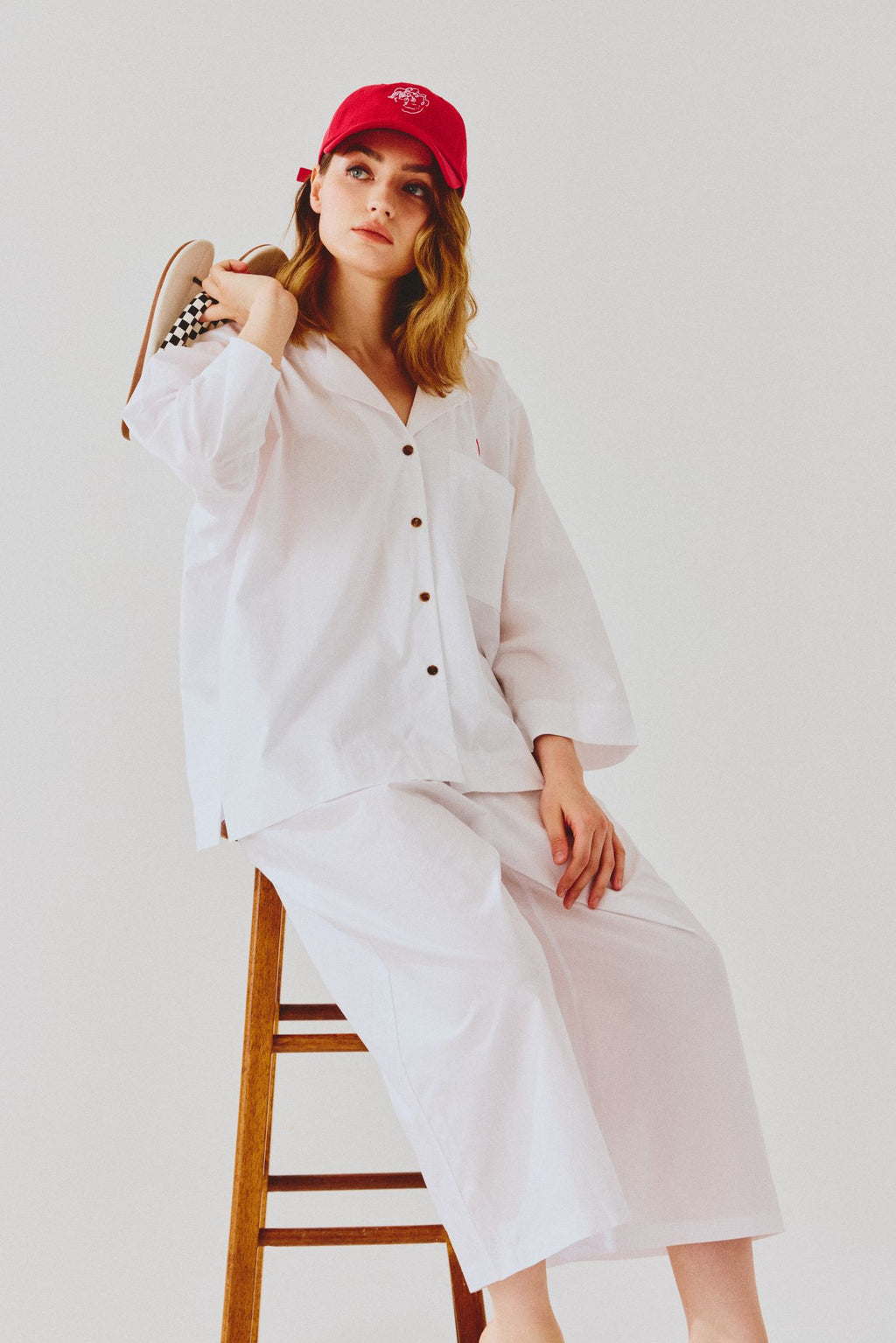 frenchboyfriend signature logo red with white embroidery hat