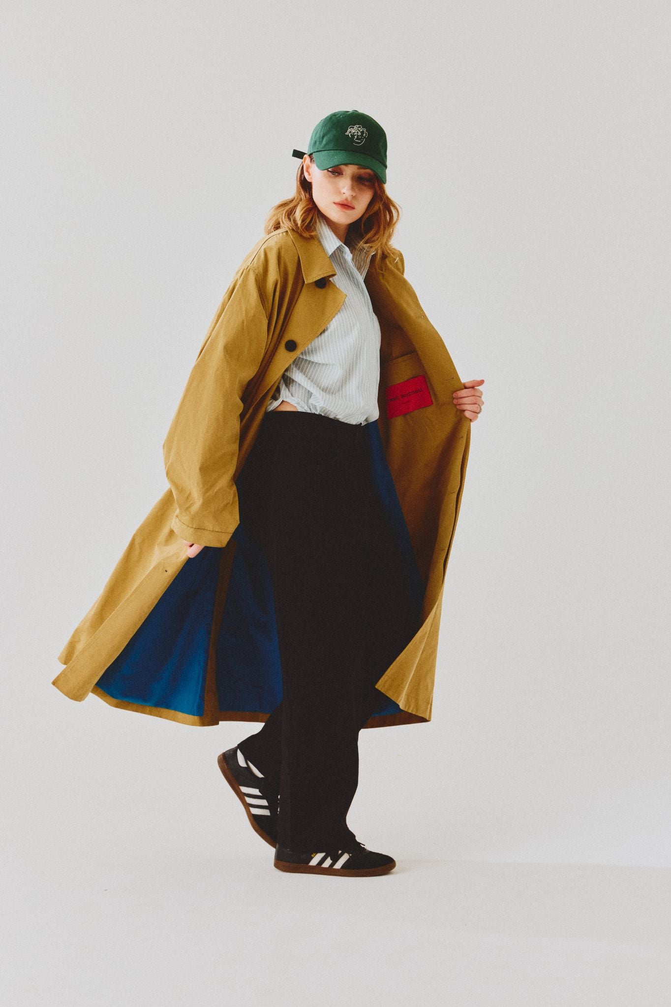 London Plane  Water Repellent Trench coat Vintage Khaki